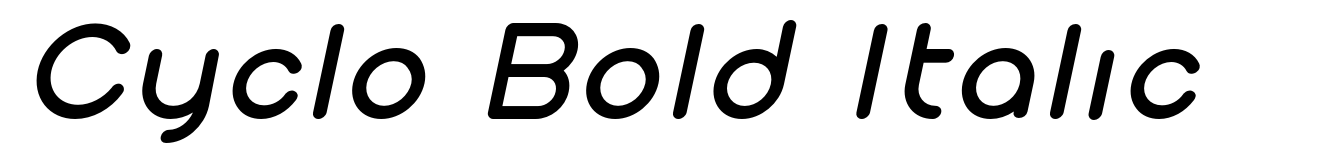 Cyclo Bold Italic
